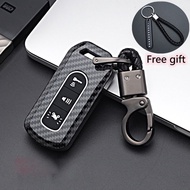 【With Gift】Carbon Fiber Car Key Case Silicone Key CoverFor Honda Forza 350 Pcx 125 150 X Adv Sh125 Vario Motorcycle Accessories Key Case Cover