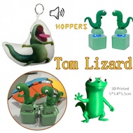 Funny Hoppers Tom Lizard Plush Keychain with Sound Doll Toy for Girl Boy Gift