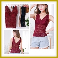◊☜ ✆ ✙ 37KG-88KG Plus Size Women Sando Crop Top Plus Size Tops Women Soft Lace Crop Top Sando For C
