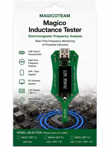 Magico Inductance Tester with Digital Display Real-Time Frequency Monitoring Electromagnetic Frequen