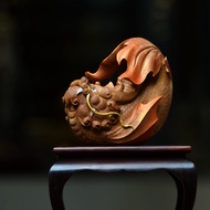 Laoshan Sandalwood Fishing Dragon Ornaments Xianggong Famous Works First Class Mysore Submerged Old Materials Office Desktop Study Tea Room Meaning Qingyun Straight Up Flying Huang Tensoda Decorative Crafts Art Wood Car