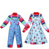 Ready Stock Halloween Cos Ghost Baby Chucky Costume Second Season Chucky Children's Suit Overalls Co