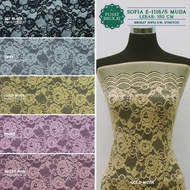 SOFIA STRETCH BROCADE FABRIC STRETCH/ STRETCH/ - SOFIA E-1116 YOUNG - [price per 0.5m]