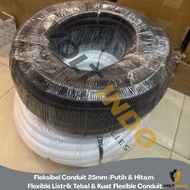 Flexible Conduit 25mm (White & Black) - Flexible Electric Thick & Strong Flexible Conduit
