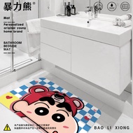 Kitchen Floor Mats Anti-Slip Oil-Proof Diatom Mud Crayon Shin-Chan Toy Story Co-Branded Strawberry Bear Absorbent Floor Mats