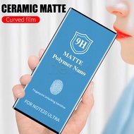 9H Matte Full Glue Soft Curved Ceramic Tempered Glass For Samsung Galaxy S21 Note 20 S20 Ultra S10 S9 S8 Note 8 9 10 Plus 5G Frosted Anti-Fingerprint Screen Protector