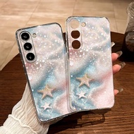 Beach Painted Perforated Transparent Painted Minimalist Fashion Shockproof Phone Case Compatible Wit