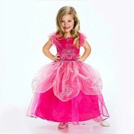 🇲🇾 XZ5070 European Style Princess Girl Pink Gown (1y, 2y, 3y)