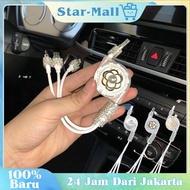 3in1 Fast Charging Data Cable Retractable Rhinestone Cable Charging Cable