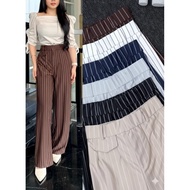 Oro Pants Stripe – Women's High Waist Casual Office Stylish Striped Culottes