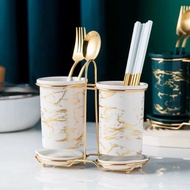 Ceramic Spoon Fork Holder Spoon Fork Holder/ Spoon Storage/ Gold list Spoon Holder/ Ceramic Marble F