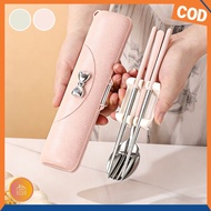 Stainless Steel Cutlery Set Portable Cutlery Set Travel Cutlery Spoon Fork Chopsticks Anti-Rust