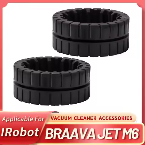 2pcs Wheel Tires Repair Replacement Compatible for IRobot Braava Jet M6 (6110) (6012) Ultimate Robot