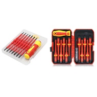 1000V VDE Insulated Screwdriver Set Magnetic Slotted Bits for Electrical Repair Professional