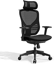 Ergonomic Office Chair - Sedentary Comfort Boss Chair Breathable Mesh Executive Meeting Chairs with 3D Armrest,Headrest Support,Adjustable Lumbar Support/1657 (Color : Sponge, Size : Nylon)
