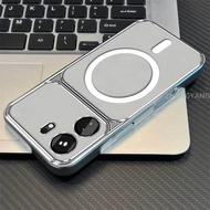Case For VIVO V60 V60E V60 Lite Advanced magnetic coil large window phone case transparent silicone 