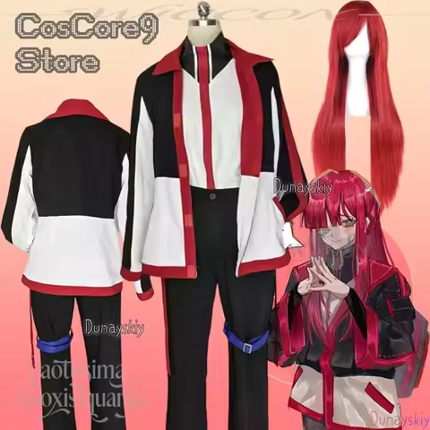 Yuri Anime תחפושת Cosplay Limbus Company School Sporty Style Coat Punk Y2K Uniform Pants Red Wigs Ch