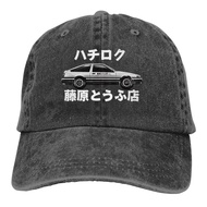Distressed Snapback Cap Ae86 Mens Toyota Trueno Jdm Shirt Initial D Hachiroku Drift Corolla Sprinter