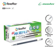 FlexOffice G-Master Ink Refill Gel Pen 0.5mm - 6/box12pcs - Cone Tip/Quick Dry/No Smudge FO-GEL021