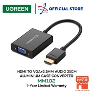 UGREEN HDMI To VGA Audio Aluminium Case Converter (25cm/3.5mm) MM102/MM103