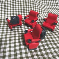 New accessories 1/12Miniature cinema chair/Model dollhouse miniature scene furniture G0TB