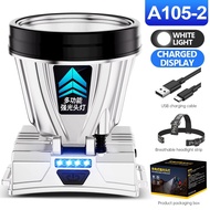 Headlamp outdoor Senter Kepala LED 500W Super Terang  Baterai Besar 18650 Cas Listrik USB Waterproof