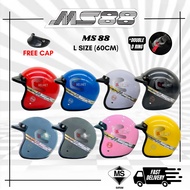 HELMET MS 88 ORIGINAL - Topi Keledar MS88 Sirim 3 Button Helmet motor murah Size 57
