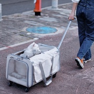 Cat Cage Trolley Box Pet With Large Capacity Two Compartments Multi Cat Carrying Bag Portable And Br