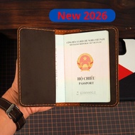 Convenient Passport Cover - Personality - Crazy Horse Waxed Leather - Handmade Crazy Horse
