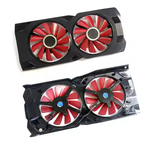 New 85MM 4PIN fan and case FDC10U12S9- CF9010H12S GPU cooler for XFX RX 470 570 588 2048SP 4GB Black
