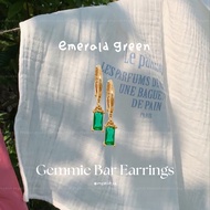 Huggies Gemmie Bar in Emerald Green | 14-18K Plated Gold, Sterling Silver 925