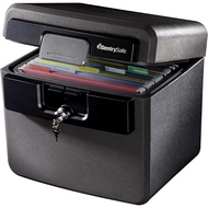 SentrySafe Black Fireproof and Waterproof Safe, File Folder and Document Box with Key Lock, Ex. 14.3