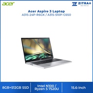 Acer Aspire 3  Laptop A315-24P-R6GK/A315-510P-C6S0 (Ryzen 5 7520U/ 8GB+512GB SSD/ 15.6-inch FHD/ W11) | Radeon Graphics | Laptop with 2 Years Warranty