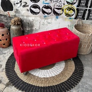 Pajero 100x40x45 Box Bench - Stainless Steel Leg Bench - Crystal Button Bench - Premium Bench - Benc