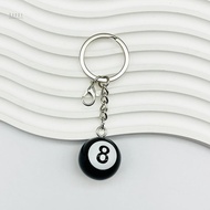 Lucky Black 8 Round Resin Ball Keychain - 25mm Pool Accessory