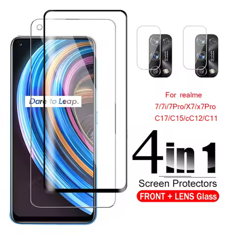 Protective Glass On For oppo realme 7 pro Glass Camera Protector realme 7i x7 7pro x7pro i Screen Te