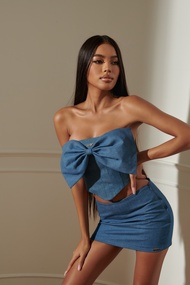 CURVF Blair Corset Top with removable bow เฉพาะเสื้อ โบว์ถอดได้