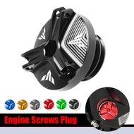CNC Motorcycle M28*3.0 Aluminum Engine Oil Cup Fuel Filler Tank Cap Cover Screw Plug For YAMAHA MT03