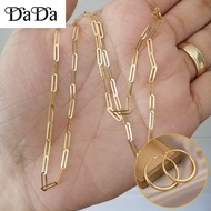 [Totoong Gold] COD 18K Saudi gold pawnable legit love set heart-shaped earring necklace 2 pieces jewelry paper clip set