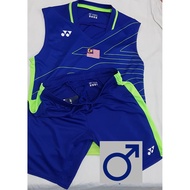 YONEX 1003LCW LEE CHONG WEI Blue Green Shirt Rio Olympics 2016 Size L Plus Shorts Size M