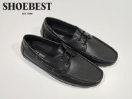 ShoeBest Black & Brown Formal Leather Shoes Top Sider for Men " Demetry " W8841
