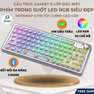 Bàn Phím Cơ Trong Suốt K75 PRO Esport Nâng Cấp LED RGB Trục Cơ White Switch Có HOTSWAP Cho Máy Tính 