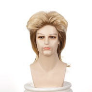 Fashion Retro Men's Hair 80s Fancy Party Props Wig Headgear WJG