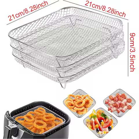 Air Fryer Baking Accessories Set Wire Oven Grill Rack for 3-5.8QT COSORI Gowise Phillips Ninja Cozyn
