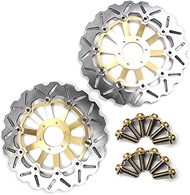 Arashi Front Brake Discs Rotors + Mounting Bolts Screws for Honda CB400 FOUR 1997-2000 / CB400 VTEC 