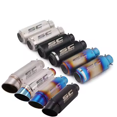 51/60mm Universal motorcycle exhaust inox muffler carbon fiber exhaust with DB Killer for z900 R3 R2