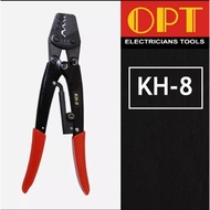 OPT KH-8 (KH8) คีมย้ำหางปลา คีมย้ำแบบจิก คีมย้ำหางปลาเปลือย คีมย้ำหัวสายไฟ 1.5-10 Sqmm ไต้หวัน ออกใบ