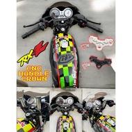 RXZ Alloy CNC Crown Billet RXZ CNC Handle Billet CNC SLIVER & BLACK