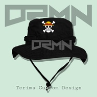 DRMN.ID bucket hat jungle/ logo " ONE PIECE LUFFY GEAR 5" mountain hiking unisex custom dtf screen p