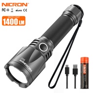 20% off!!Đèn Pin NICRON B60 9W Đèn Pin LED Siêu Sáng Độ Sáng Cao Đèn Pin USB Di Động Chống Nước IPX8